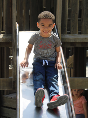 student on slide student on slide
